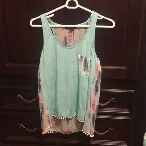 Cute Turcose Tank Top